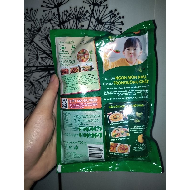 Hạt nêm Knorr thịt thăn, xương ống, tủy gói 170g