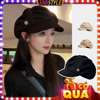 Nón Nồi Có Vành Beret Nhiều Kiểu Đội Vải Xếp Ly
