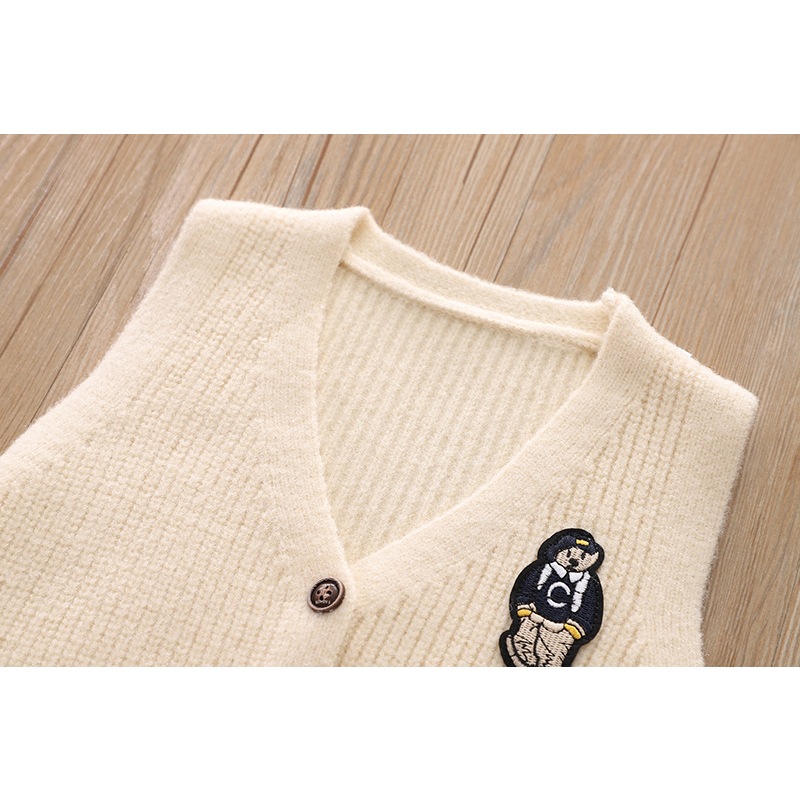 Áo len cardigan gile cổ V cho bé trai & gái, mẫu cao cấp Quảng Châu chuẩn xịn, chất len dày dặn, mềm mại dai chắc | MA26