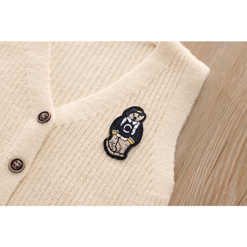 Áo len cardigan gile cổ V cho bé trai & gái, mẫu cao cấp Quảng Châu chuẩn xịn, chất len dày dặn, mềm mại dai chắc | MA26