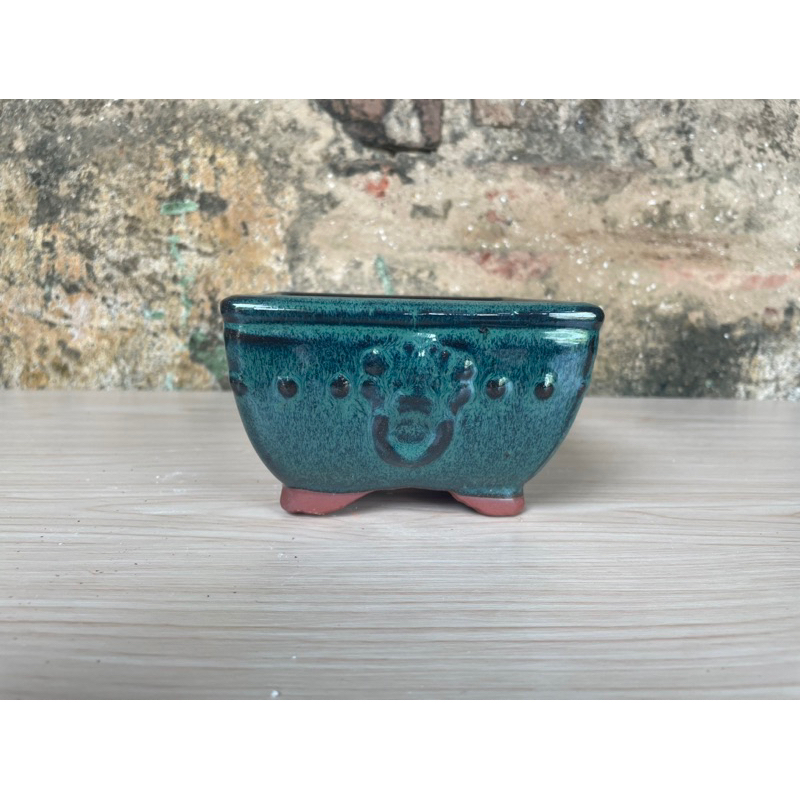 CHẬU MINI VUÔNG BI (12x 8 )Trồng Bonsai sen đá cây cảnh cây phong thuỷ mini