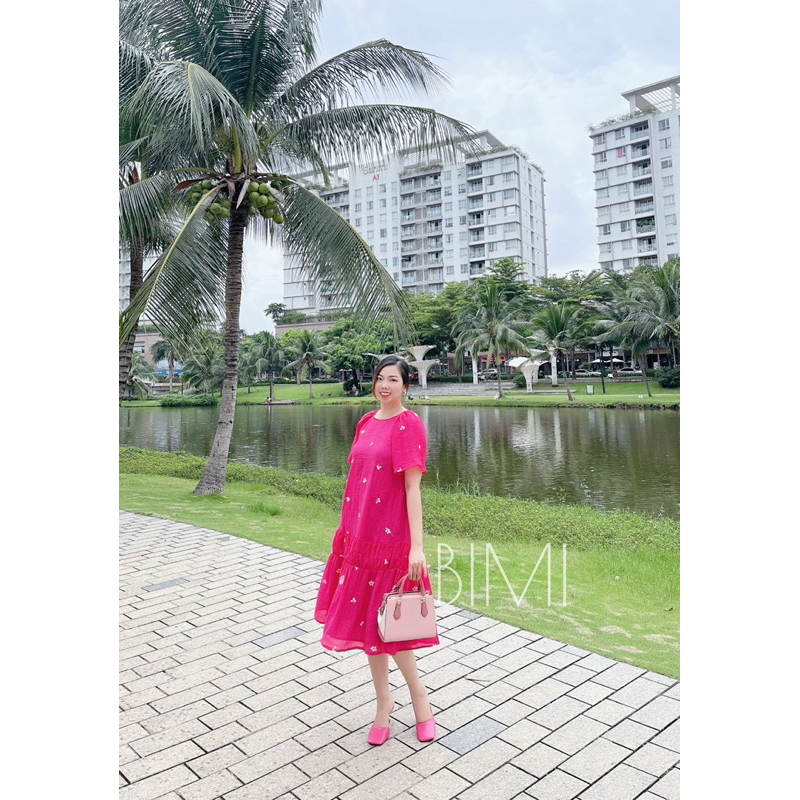 ĐẦM TƠ THÊU HOA TAY RAPLAN - BIMI