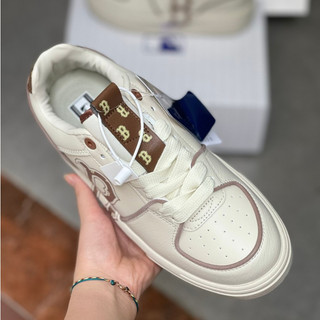 Giày MLB CkunKy Monogram White Brown Lai Au Sc  Full Box
