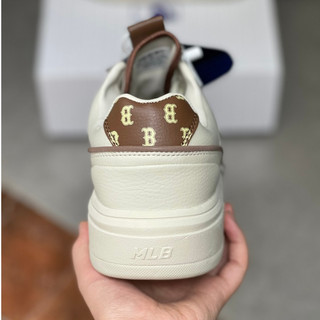 Giày MLB CkunKy Monogram White Brown Lai Au Sc  Full Box