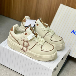 Giày MLB CkunKy Monogram White Brown Lai Au Sc  Full Box