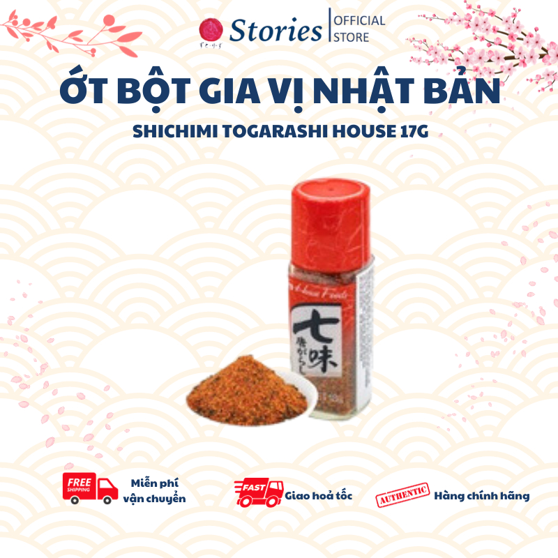 Ớt Bột Gia vị Nhật Bản Shichimi Togarashi House 17g, ớt bột 7 vị Nhật Bản