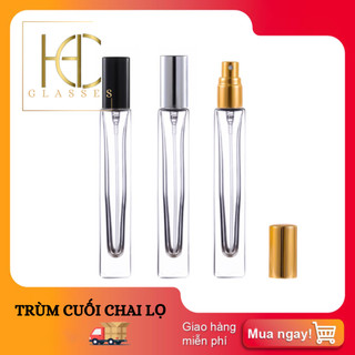  Chai lọ chiết 10ml đựng nước hoa thủy tinh vuông vỏ dày đẹp