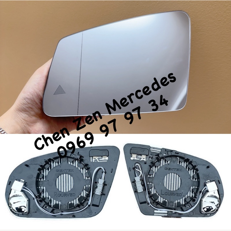 Gương chiếu hậu nhiệt kèm cảnh báo điểm mù Mercedes C class E class S class GLC GLA