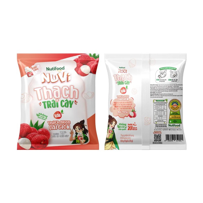 Thạch Trái Cây Nuvi Túi 6 gói