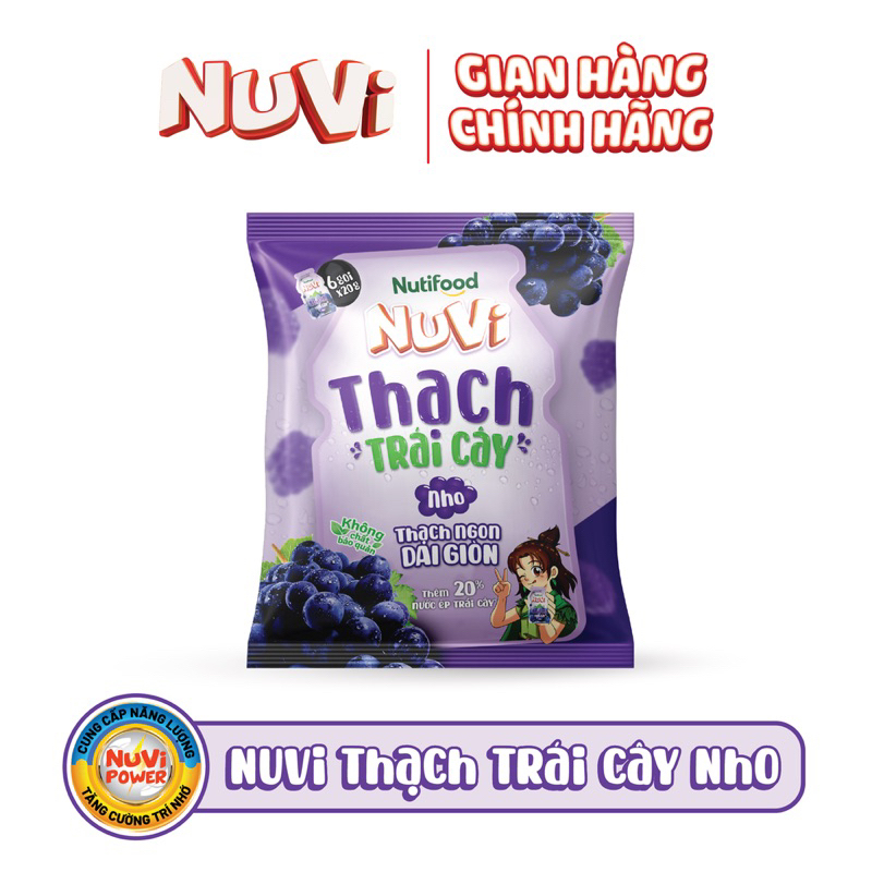 Thạch Trái Cây Nuvi Túi 6 gói
