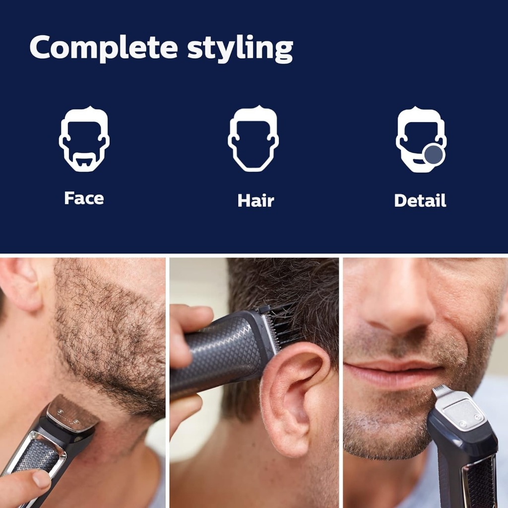 Tông đơ cắt tóc, Máy cạo râu Philips Norelco MG3750/60 Multigroom 3000, 13 loại đầu tông đơ