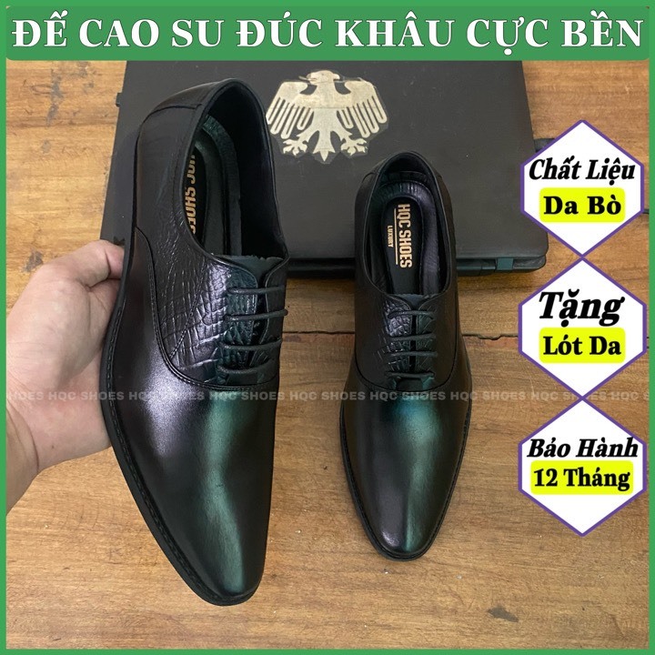 Giày da nam công sở da bò nguyên tấm bảo hành 1 năm HQ0160