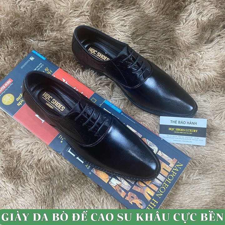 Giày da nam công sở da bò nguyên tấm bảo hành 1 năm HQ0160