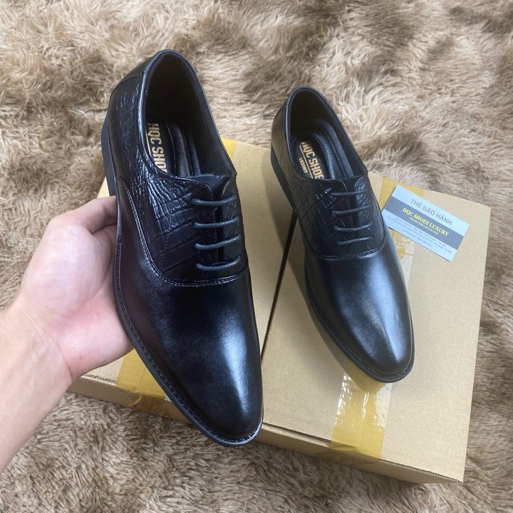 Giày da nam công sở da bò nguyên tấm bảo hành 1 năm HQ0160