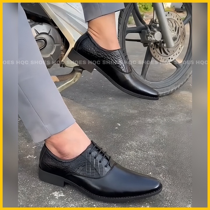 Giày da nam công sở da bò nguyên tấm bảo hành 1 năm HQ0160