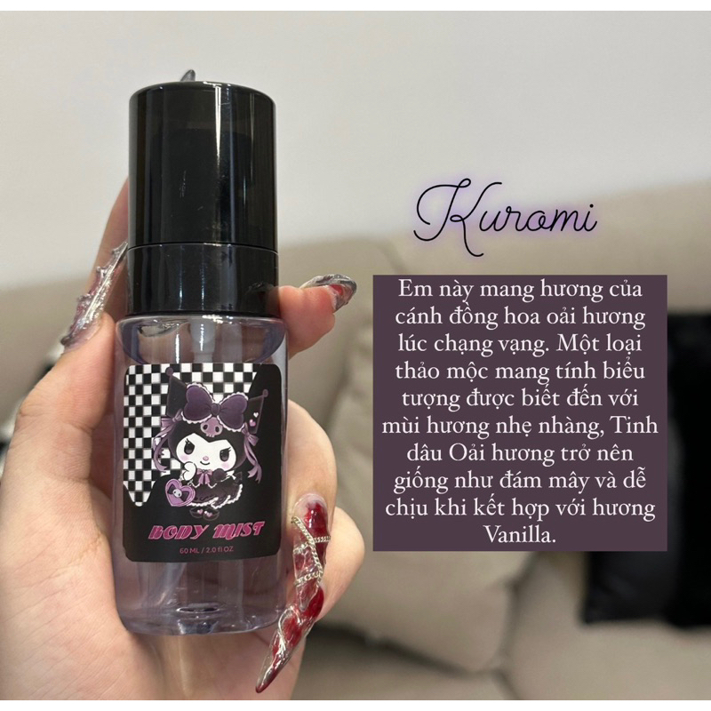 ‼️MẪU MỚI BODY MIST 60ML Độ lưu hương 2-4 tiếng
