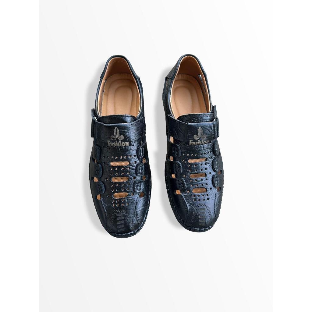 Giày Rọ Nam Da Bò GL25, Tặng miễn phí dây lưng