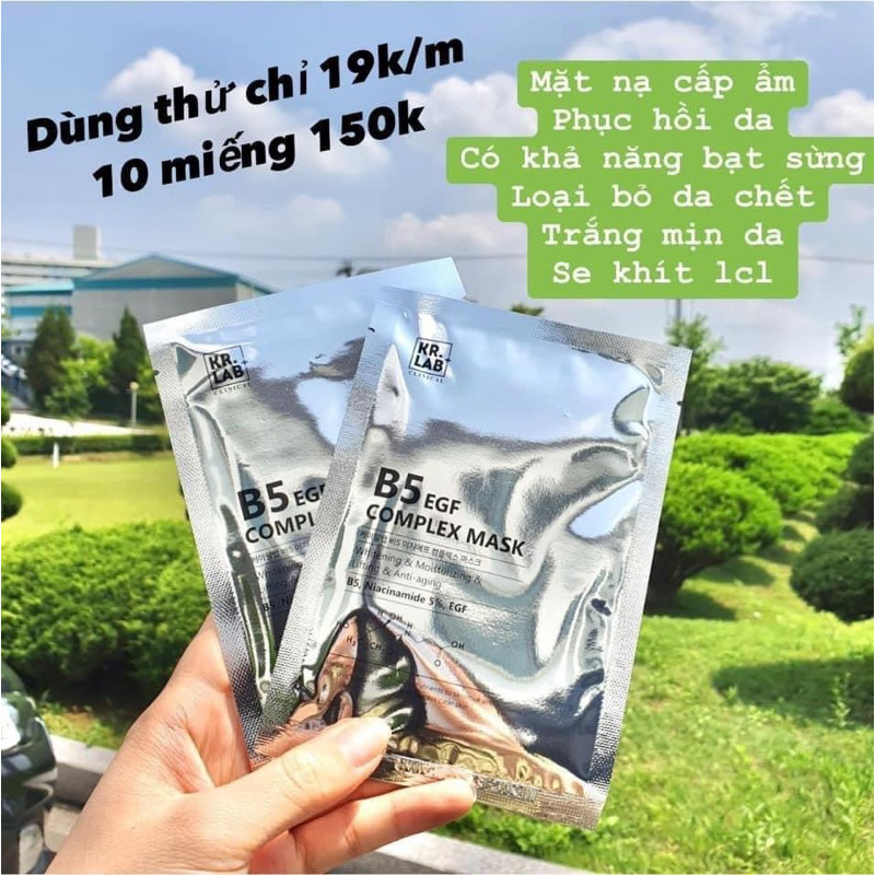Combo 10 nạ mask b5 krlab hạn dùng 2026