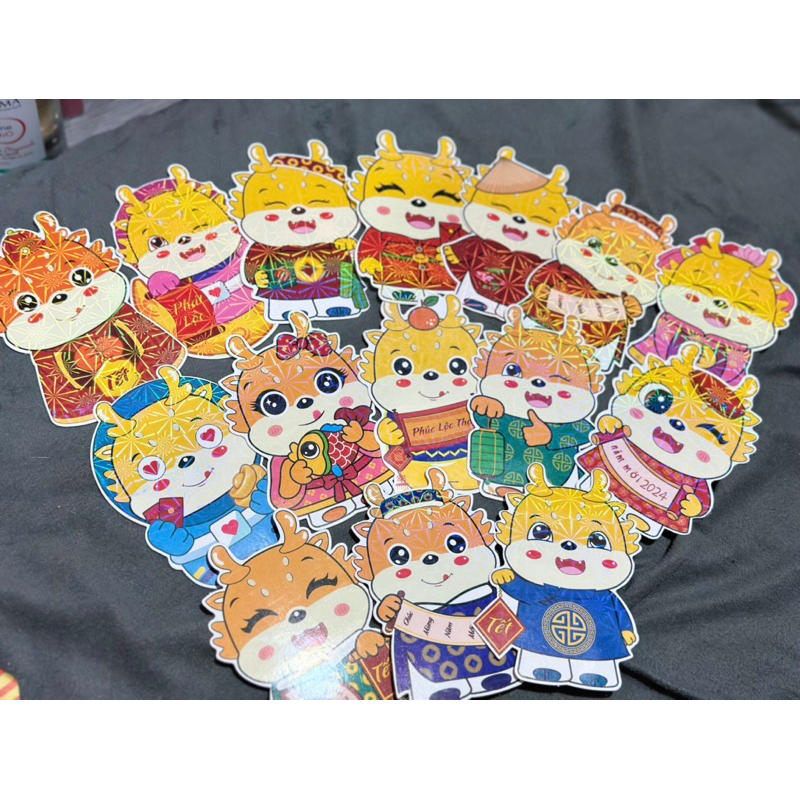6 BAO LÌ XÌ TẾT CHIBI GẤU DÂU , RỒNG 2024