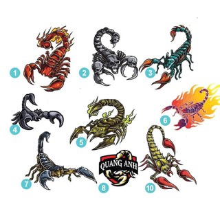 Tem decal hình dán xe tải oto khách hình bọ cạp