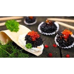 Trứng cá hồi đỏ xách Nga - Trứng cá món ăn truyền thống của Nga . Lọ 220g