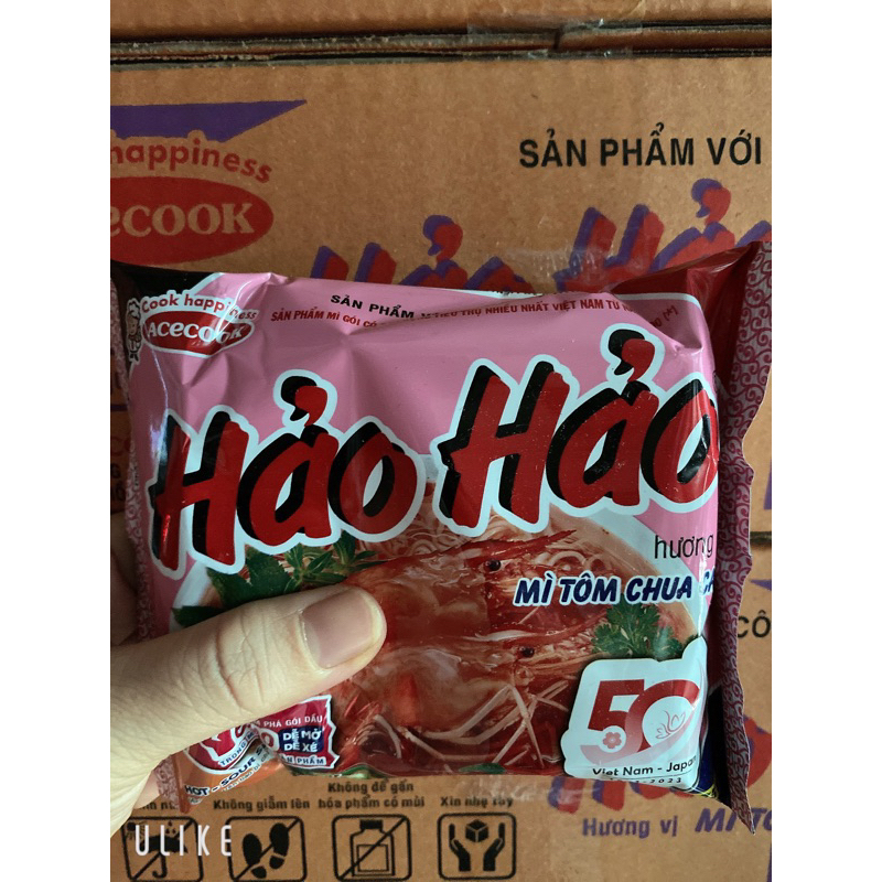 Thùng 30 gói hảo hảo chua cay 75 gr. date mới