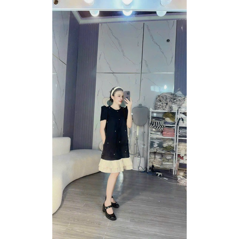 H8 Váy tuyết mưa đính đinh tà bèo siêu phẩm