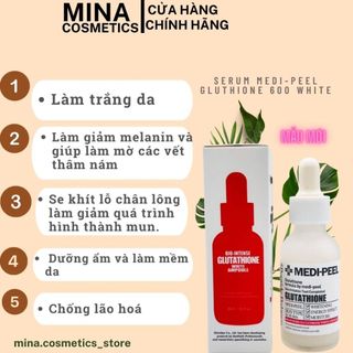 Serum Medi Peel [Trắng da 100%_Hàng Auth] Tinh Chất Dưỡng Trắng Medi Peel Glutathione 600 White Ampoule Serum