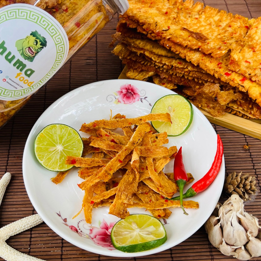 Khô mực cán tẩm gia vị xé sợi Nha Trang Shumafood dày cơm ngọt hậu 200g