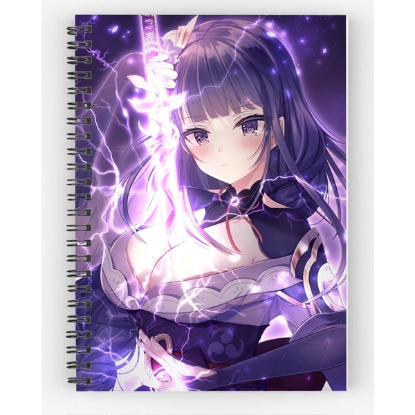 Sổ vẽ chì in hình bìa venti albedo hutao ganyu zhongli xiao diluc eula Raiden kokomi yaemiko eula karuha genshin