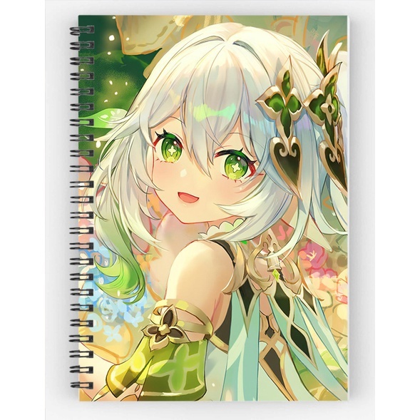 Sổ vẽ chì in hình bìa venti albedo hutao ganyu zhongli xiao diluc eula Raiden kokomi yaemiko eula karuha genshin