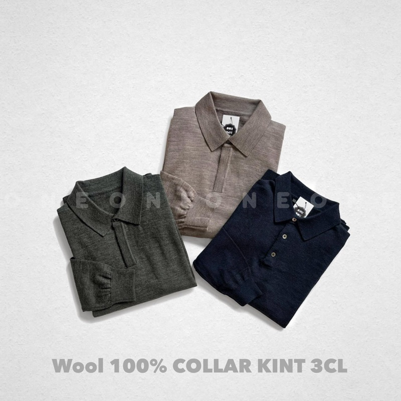 Áo polo len Wool 100% collar KINT 3CL 9173