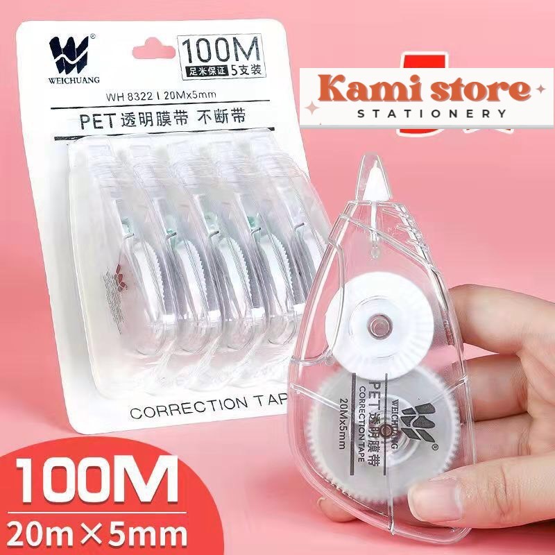Bút xoá kéo set 5 chiếc 150 mét  Kami Store 03