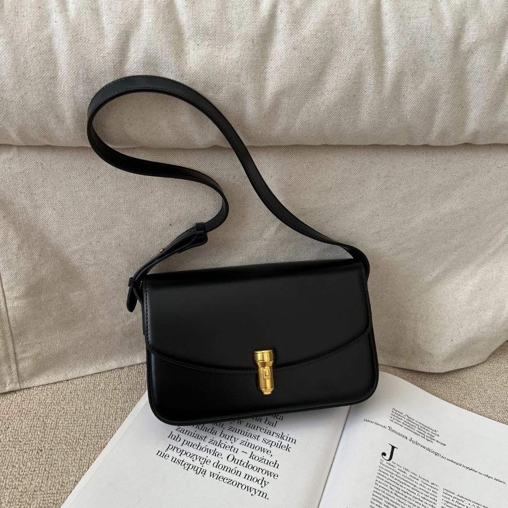 Túi baguette vuông da thật khoá đồng - VENUS