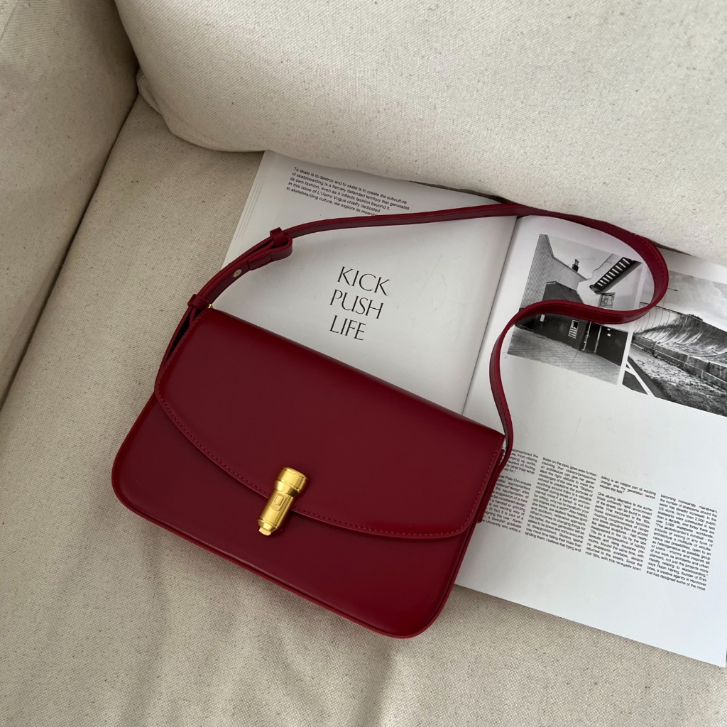 Túi baguette vuông da thật khoá đồng - VENUS