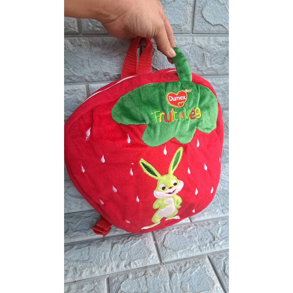 Balo vải nhung hình quả dâu Dumex