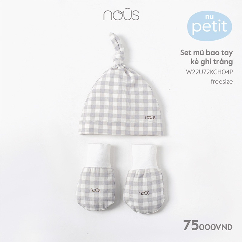 Nous set mũ và bao tay các màu