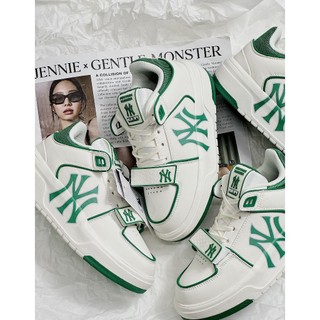 [1991 Store] Giày _MLB Chunky Liner Trắng xanh lá  _Đế Cao Bản Đẹp Đế Êm ,Giày _MLB Liner quai dán trắng xanh lá