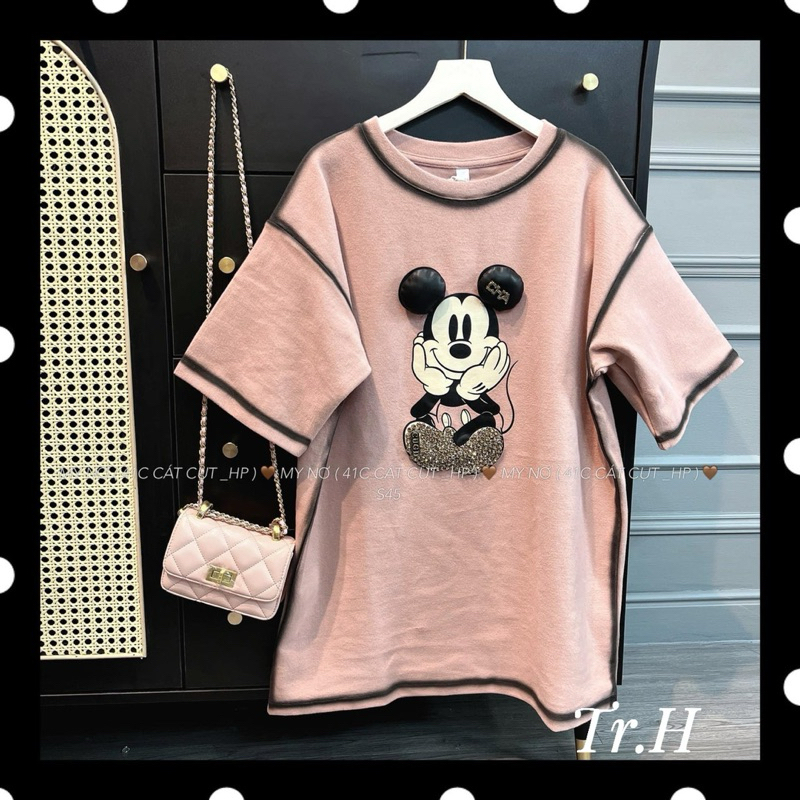 Áo Phông Mickey Nổi My Nơ