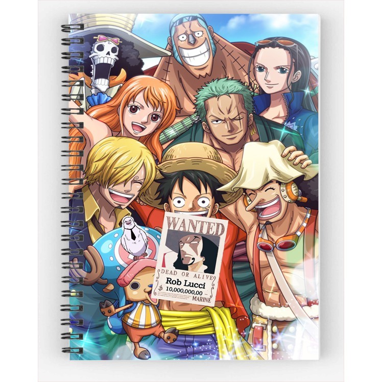Sổ vẽ chì sổ phác thảo in hình bìa anime one piece  luffy gear 5 ace zozo râu trăng chopper trafalgar law....