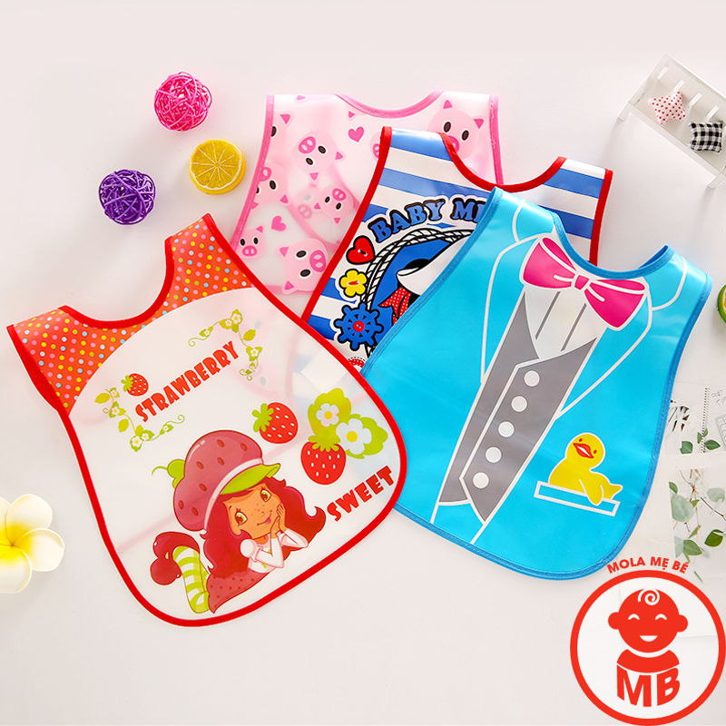 Yếm ăn dặm CÓ MÁNG cho bé