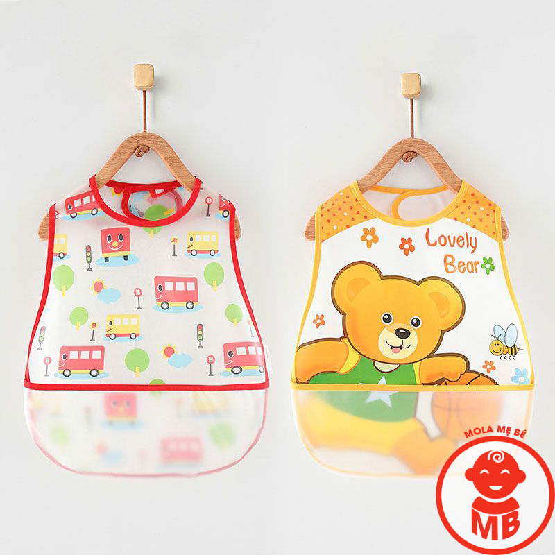 Yếm ăn dặm CÓ MÁNG cho bé