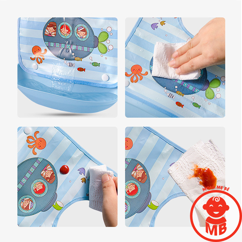 Yếm ăn dặm CÓ MÁNG THÁO RỜI cho bé yêu