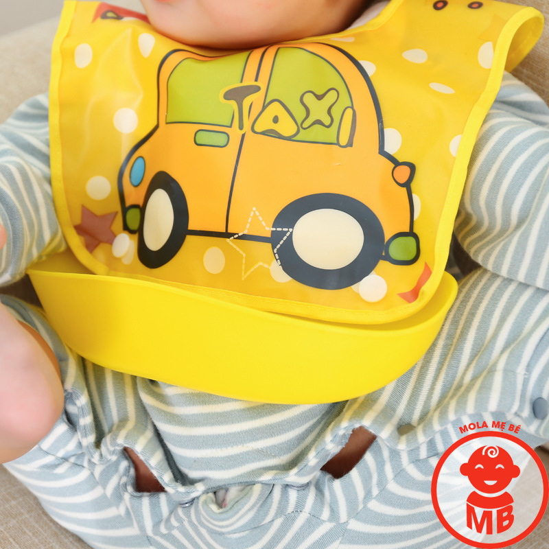 Yếm ăn dặm CÓ MÁNG THÁO RỜI cho bé yêu