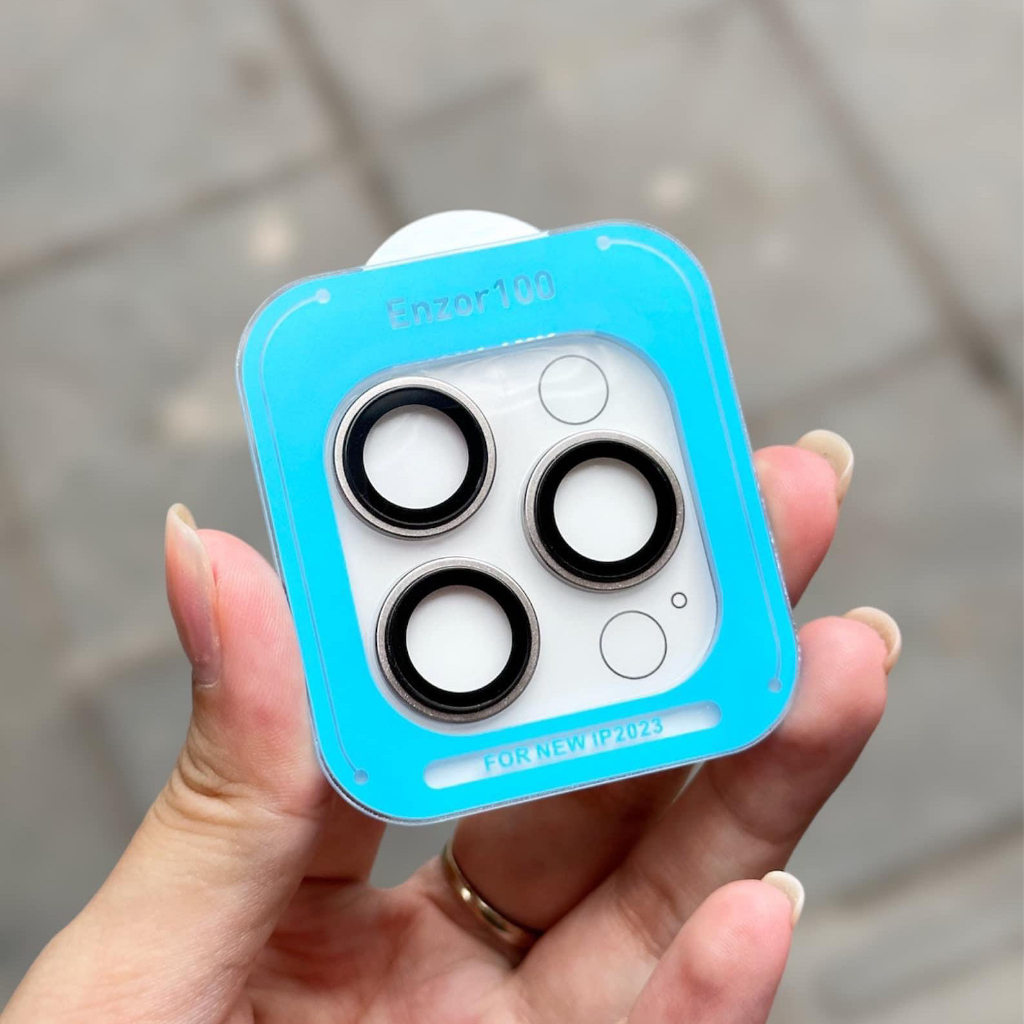 Kính Camera lPHONE KUZOOM PVD 2 Tầng 3D bảo vệ mắt dán Lens Cam chống trầy xước 13 14 15 Pro Max Titan Tankashop99