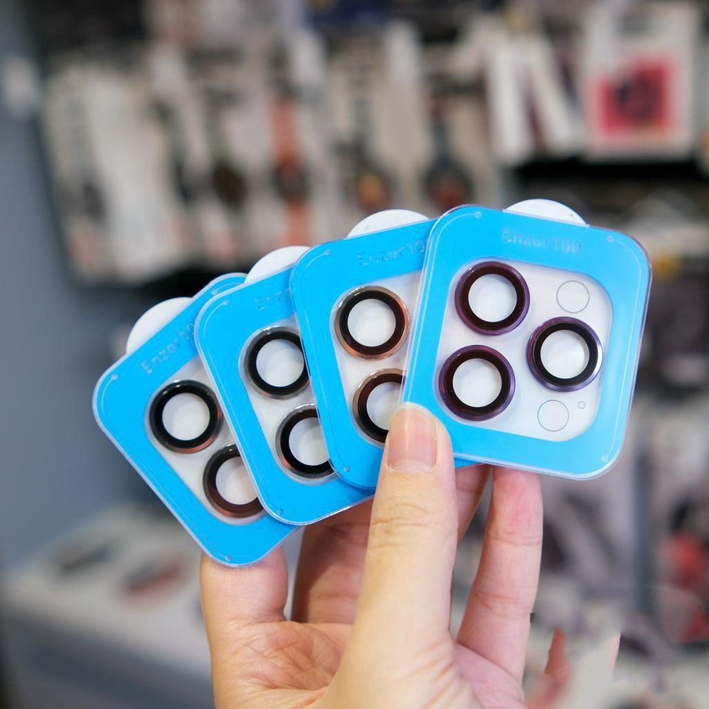 Kính Camera lPHONE KUZOOM PVD 2 Tầng 3D bảo vệ mắt dán Lens Cam chống trầy xước 13 14 15 Pro Max Titan Tankashop99