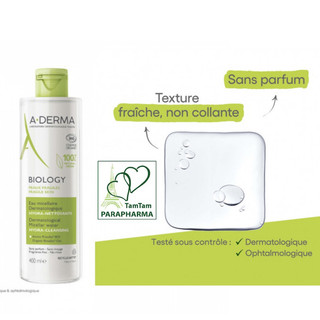 🇫🇷 Tẩy trang Micellar vegan 400ml Aderma Biology 💞 TamTam 💞