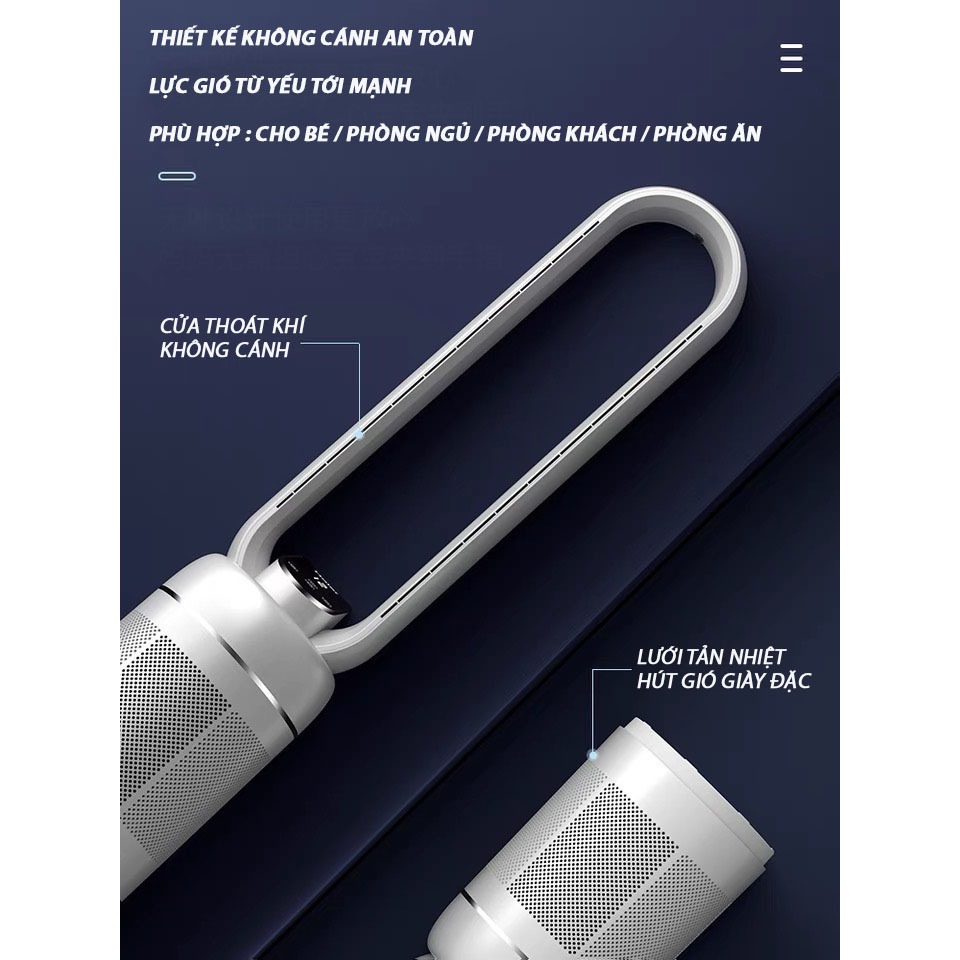 Quạt lọc không khí khử trùng khử mùi UV HAIER Y09 -Chạy êm màn hình cảm ứng led điều khiển từ xa