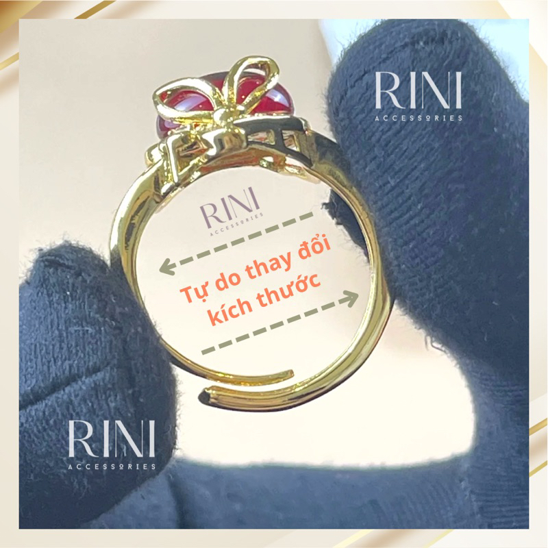 Bộ trang sức hồ ly 4 món Vòng đeo tay, nhẫn, mặt dây chuyền, khuyên tai Vàng Xi mạ 18K Cao cấp Rini.Accessories