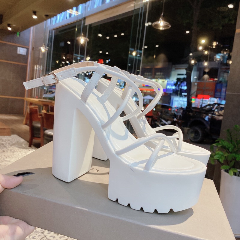 Giày cao gót to đúp dây ống